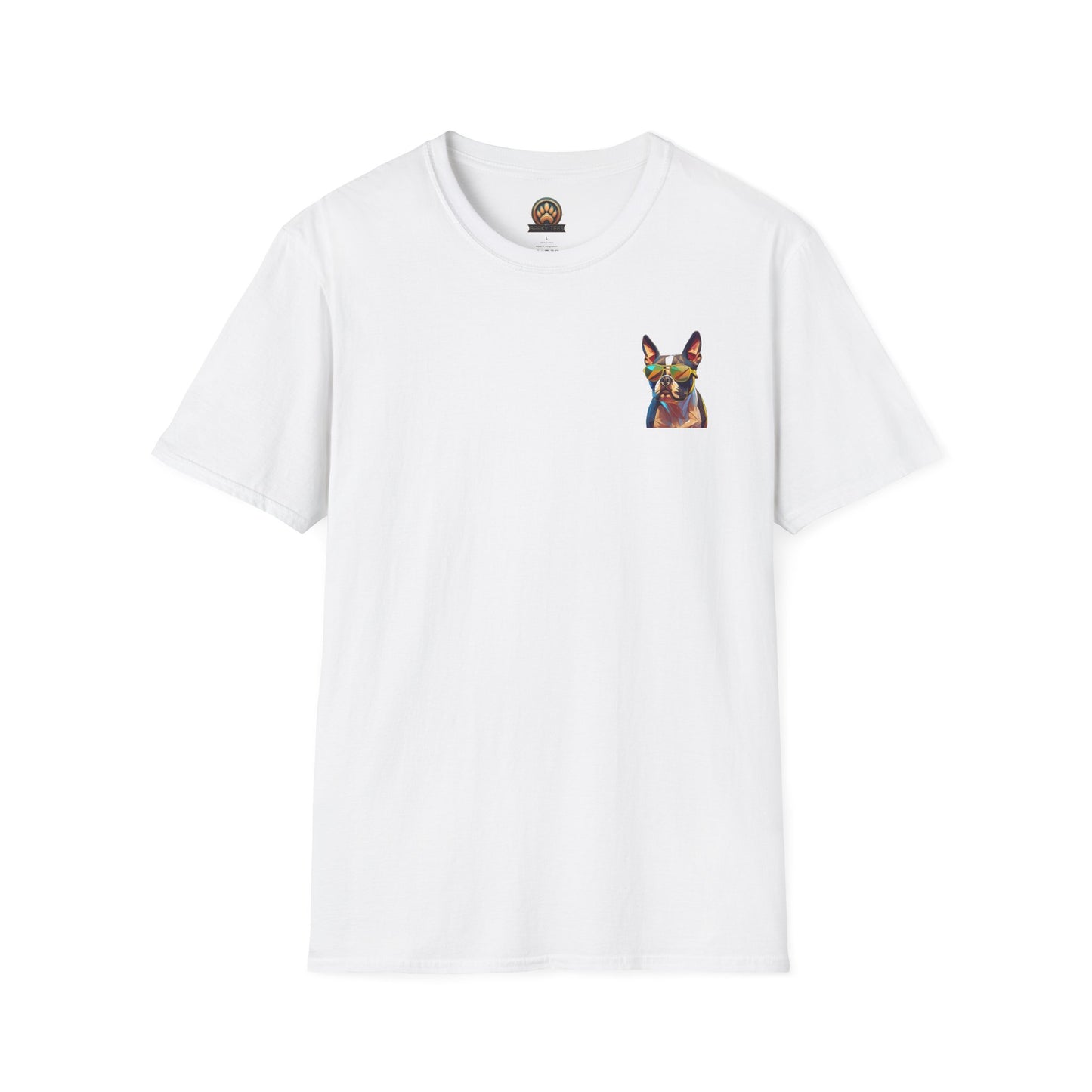 Sunny Boston Terrier Tee - Pocket & Large Back Print