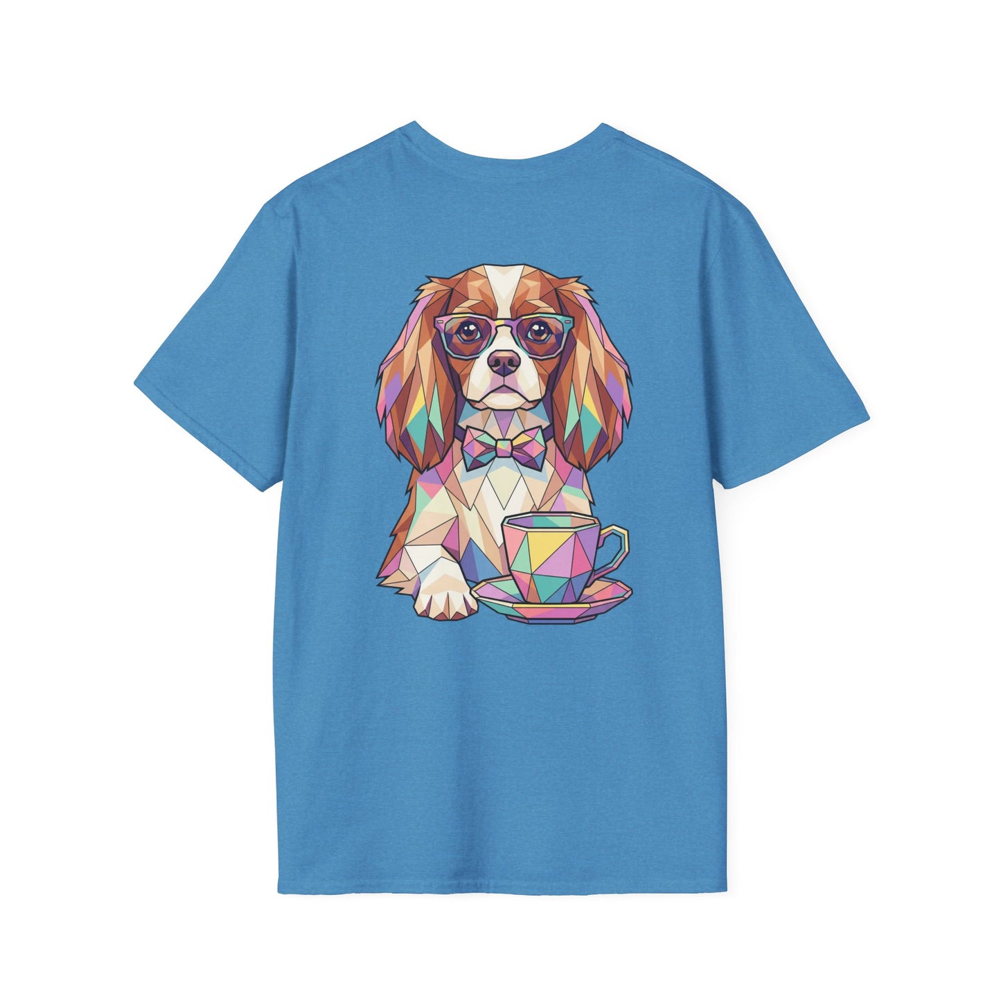 Tea Party Cavalier King Charles Tee - Pocket & Large Back Print