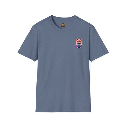 Polygon Pomeranian Dog T-Shirt - Pocket & Large Back Print