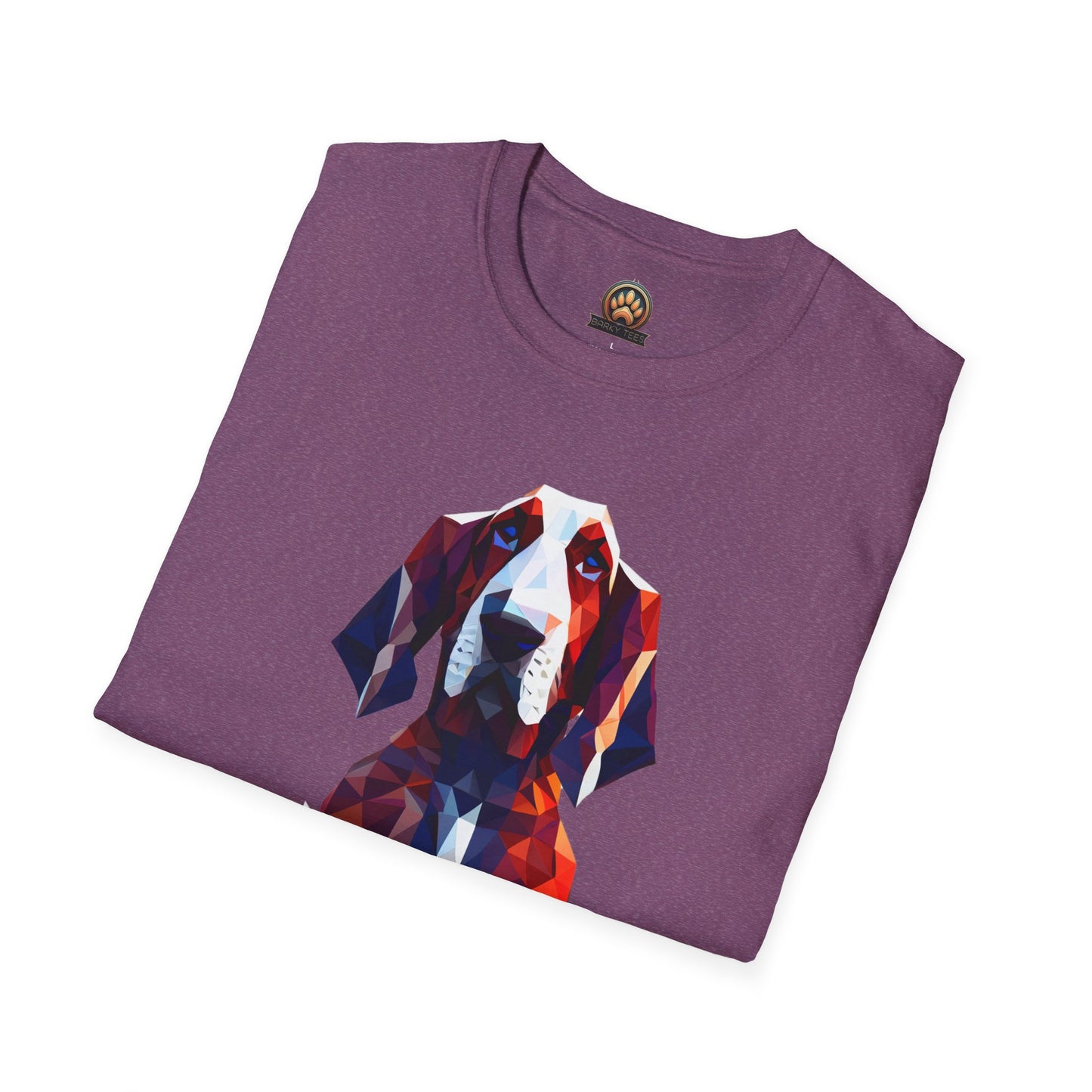 Polygon Basset Hound Tee - Large Front Print