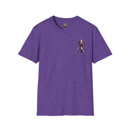 Polygon Style Pop Art Basset Hound T-Shirt - Pocket & Large Back Print