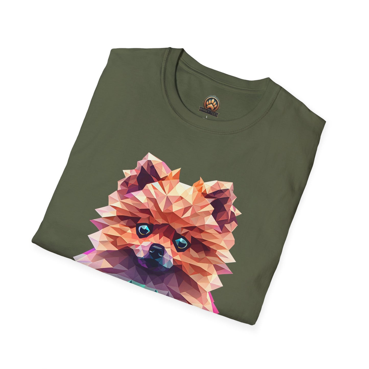 Polygon Pomeranian Tee - Large Front Print