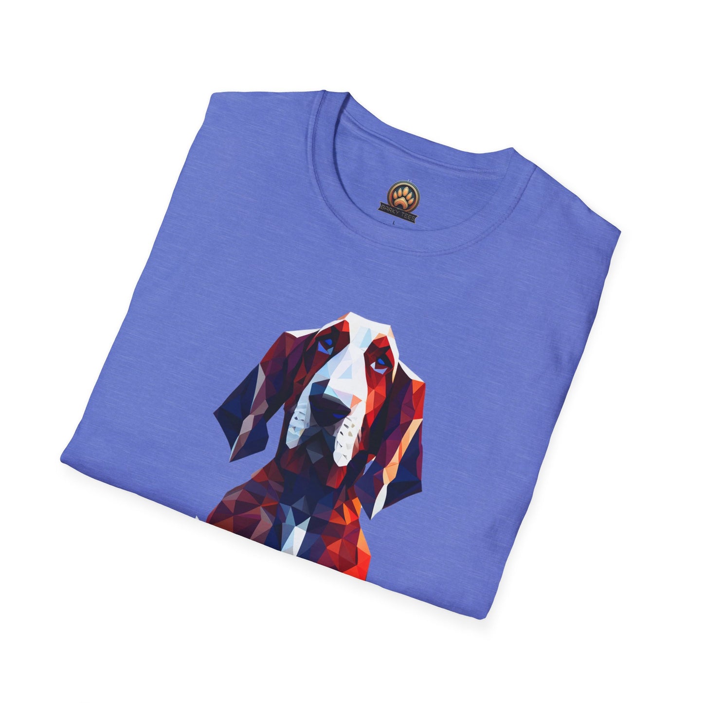 Polygon Basset Hound Tee - Large Front Print