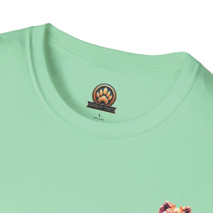 Polygon Pomeranian Dog T-Shirt - Pocket & Large Back Print