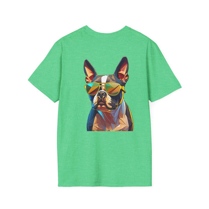 Sunny Boston Terrier Tee - Pocket & Large Back Print