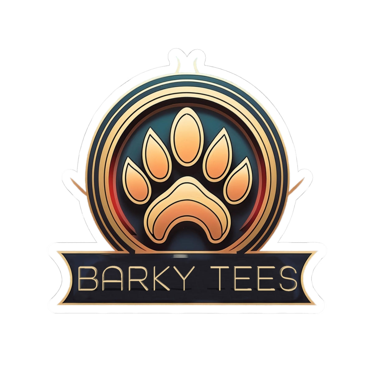 Stylish Barky Tees Kiss-Cut Sticker