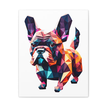 Polygon Style Pop Art French Bulldog Matte Canvas, Stretched, 1.25"