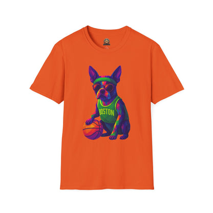 Boston Terrier Basketball Tee - Large Front Print
