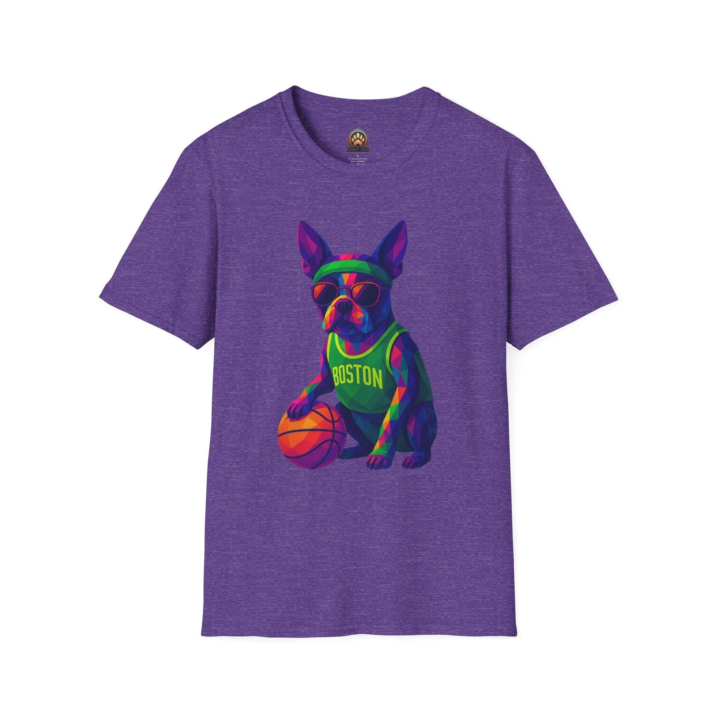 Boston Terrier Basketball Tee - Large Front Print