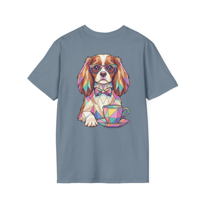 Tea Party Cavalier King Charles Tee - Pocket & Large Back Print