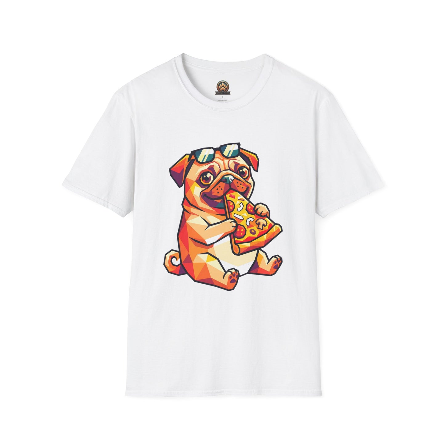 Pizza Pug Tee - Large Front Print