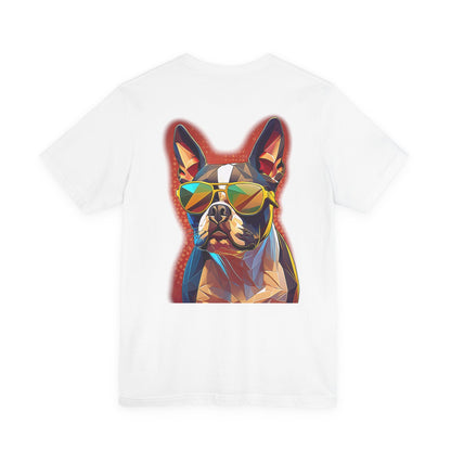 Shady Boston Terrier Tee - Pocket & Large Back Print