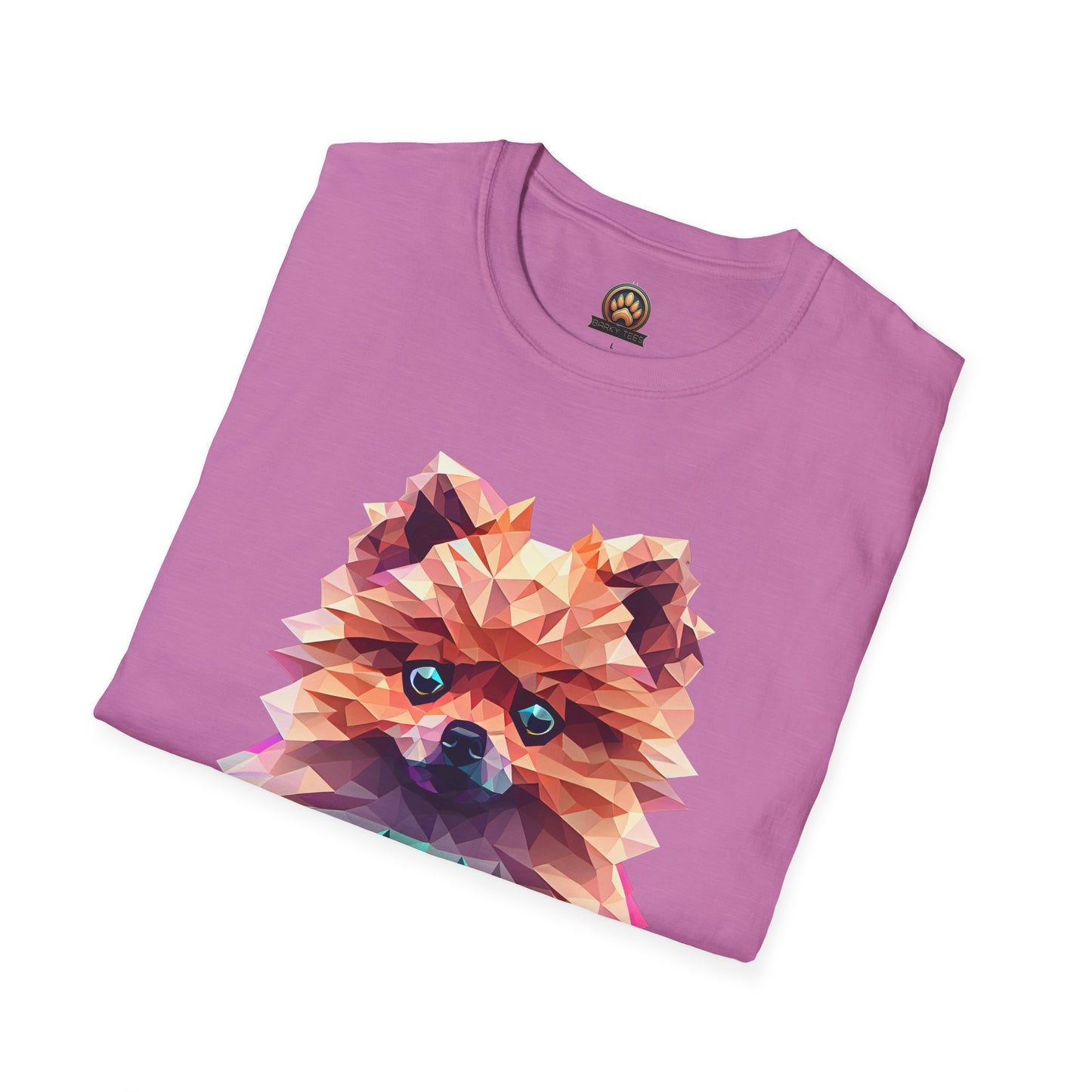 Polygon Pomeranian Tee - Large Front Print