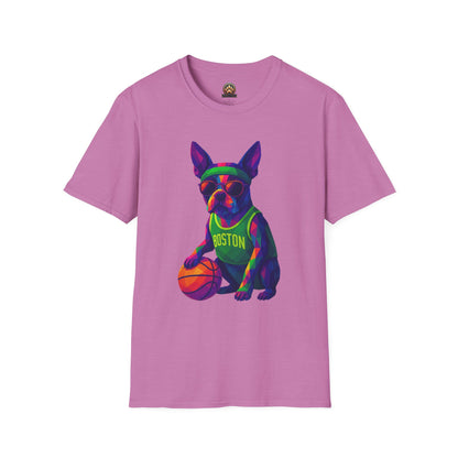 Boston Terrier Basketball Tee - Large Front Print