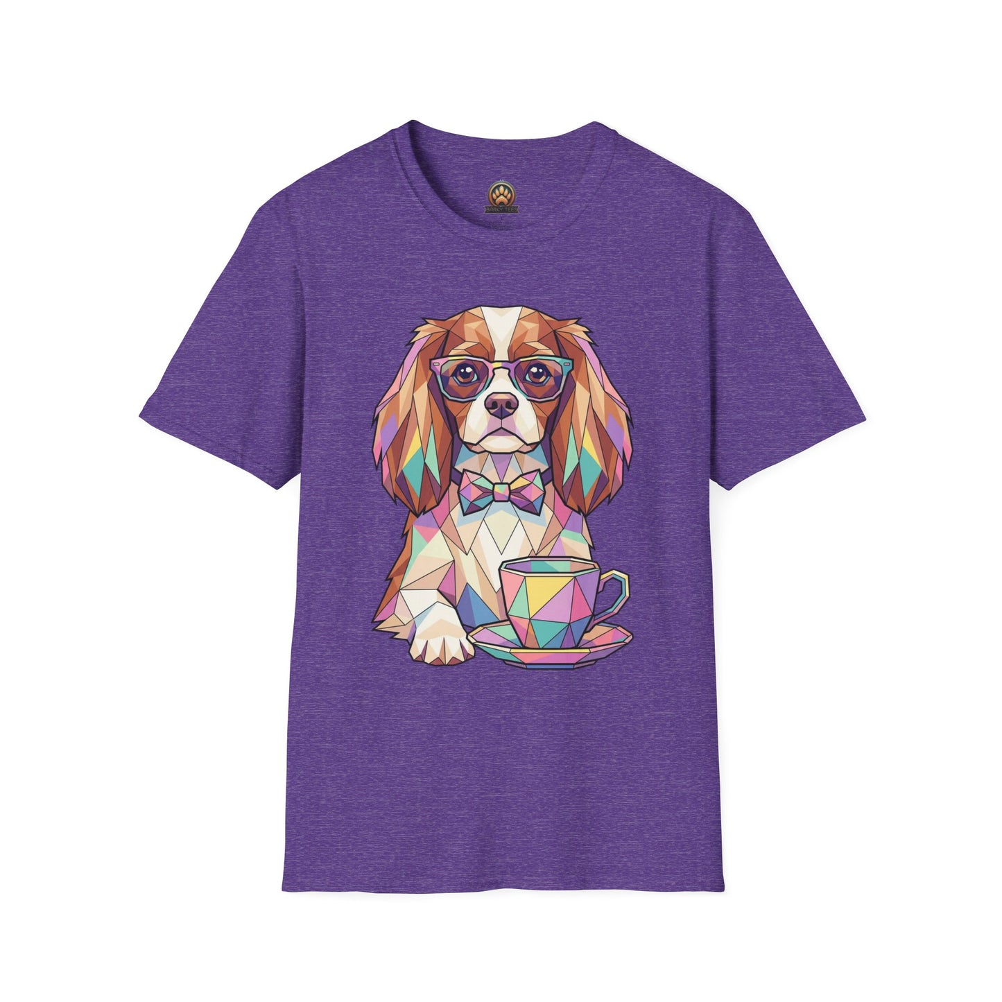 Tea Party Cavalier King Charles Tee - Large Front Print