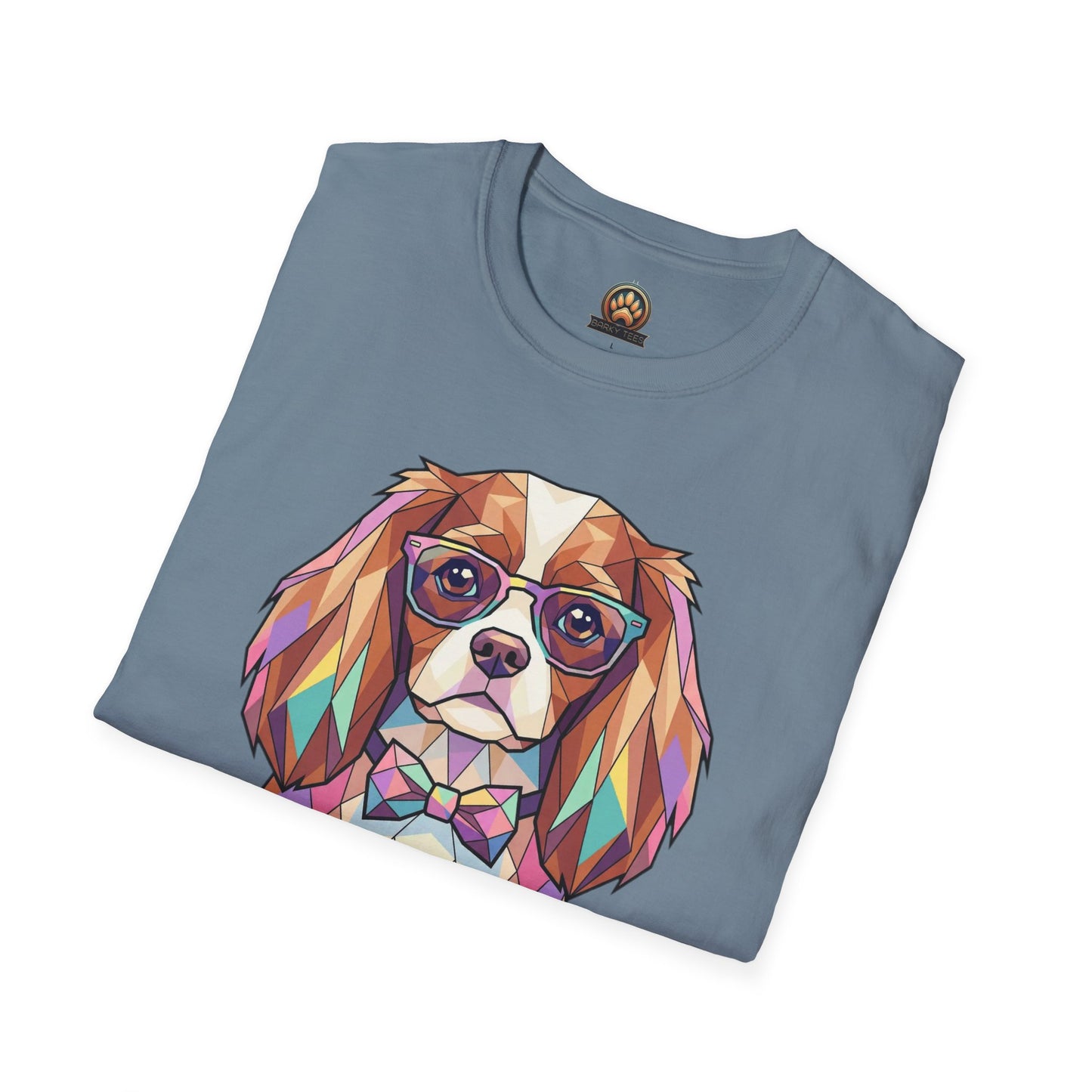 Tea Party Cavalier King Charles Tee - Large Front Print