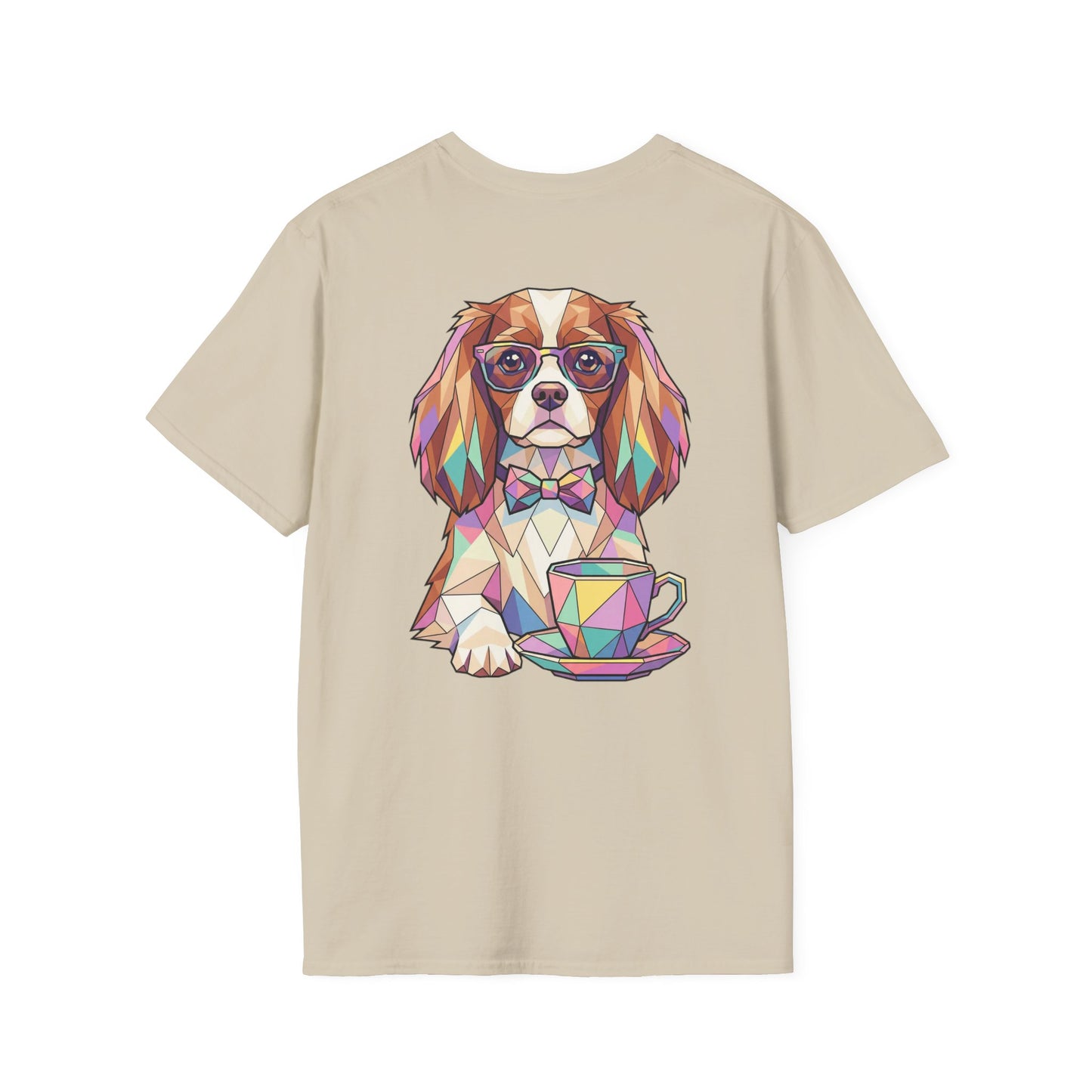 Tea Party Cavalier King Charles Tee - Pocket & Large Back Print