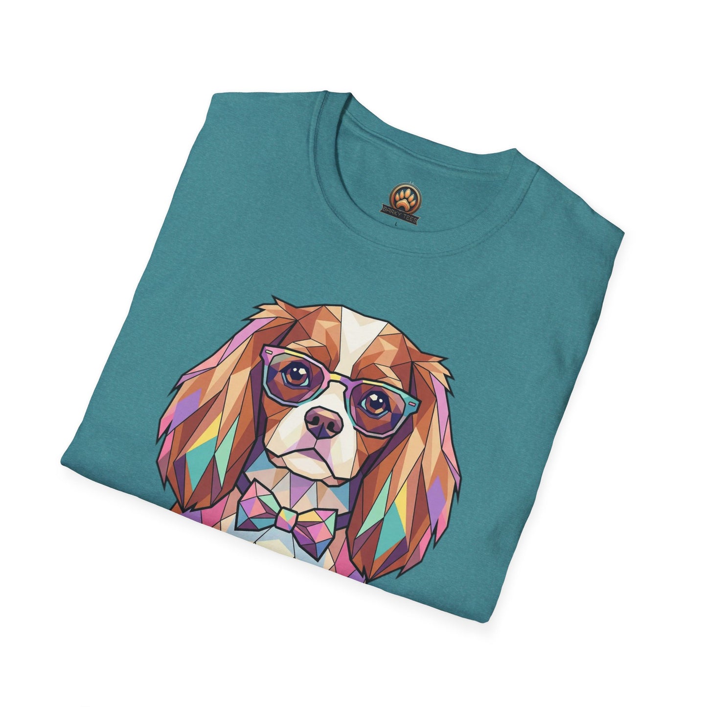 Tea Party Cavalier King Charles Tee - Large Front Print