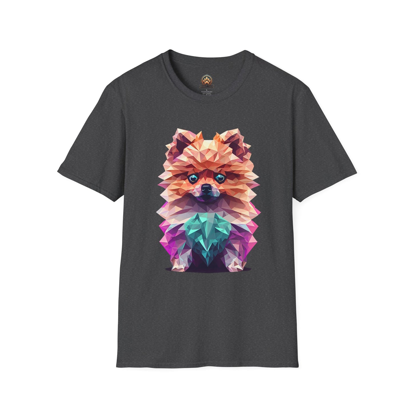 Polygon Pomeranian Tee - Large Front Print