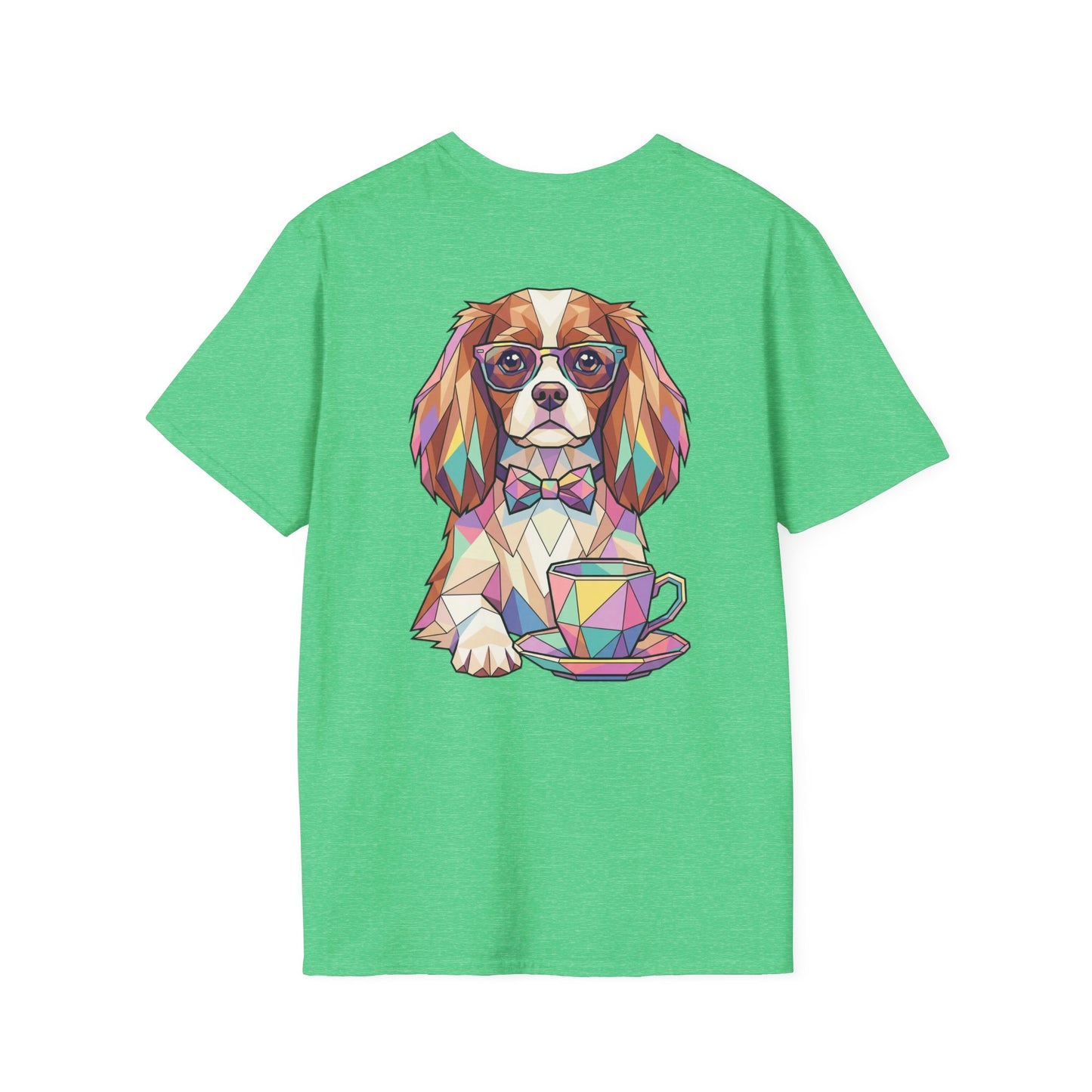 Tea Party Cavalier King Charles Tee - Pocket & Large Back Print