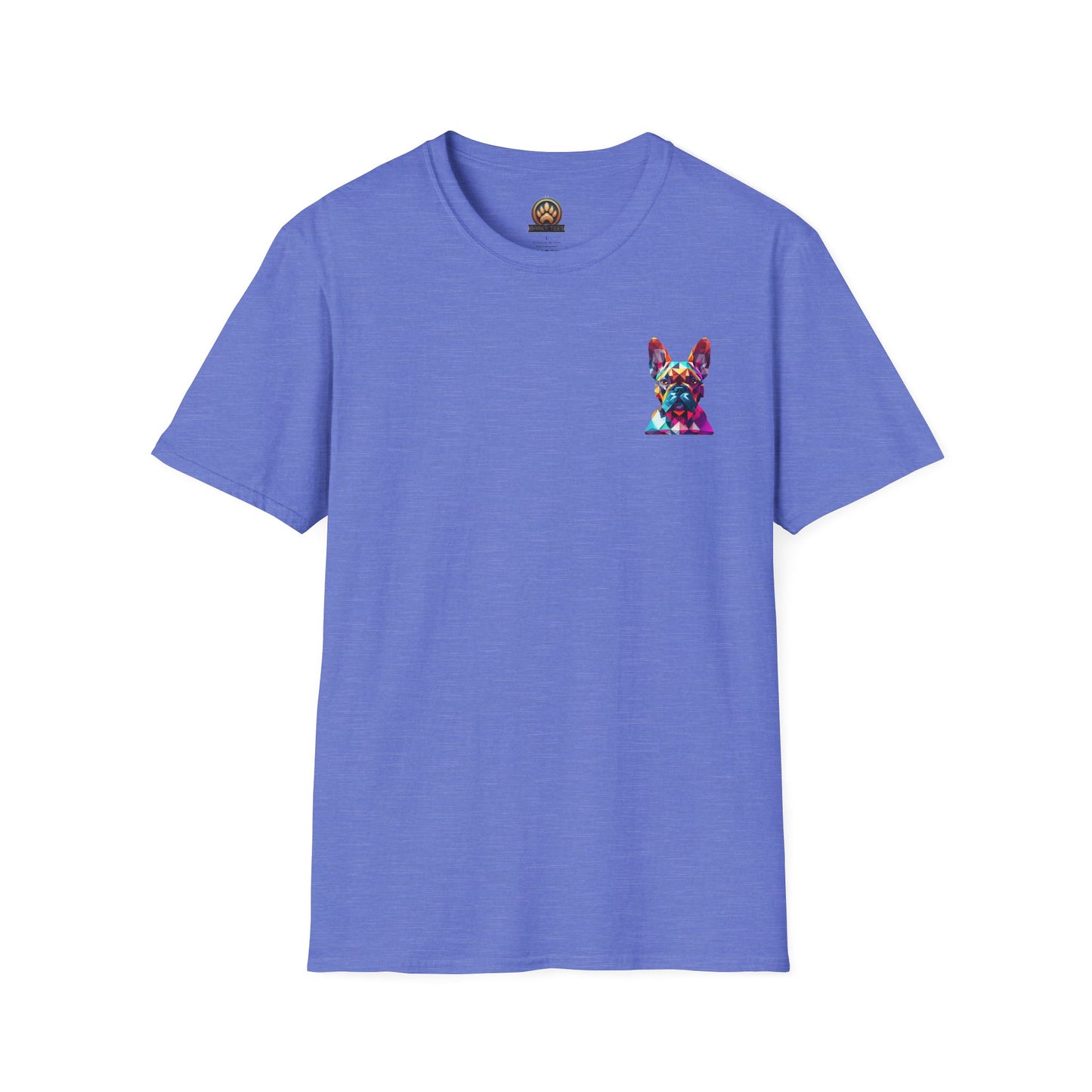 Polygon Style French Bull Dog T-Shirt - Pocket & Large Back Print
