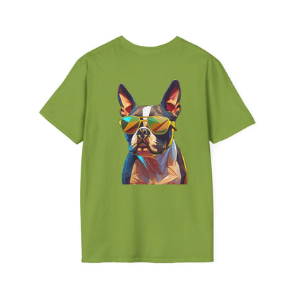 Sunny Boston Terrier Tee - Pocket & Large Back Print