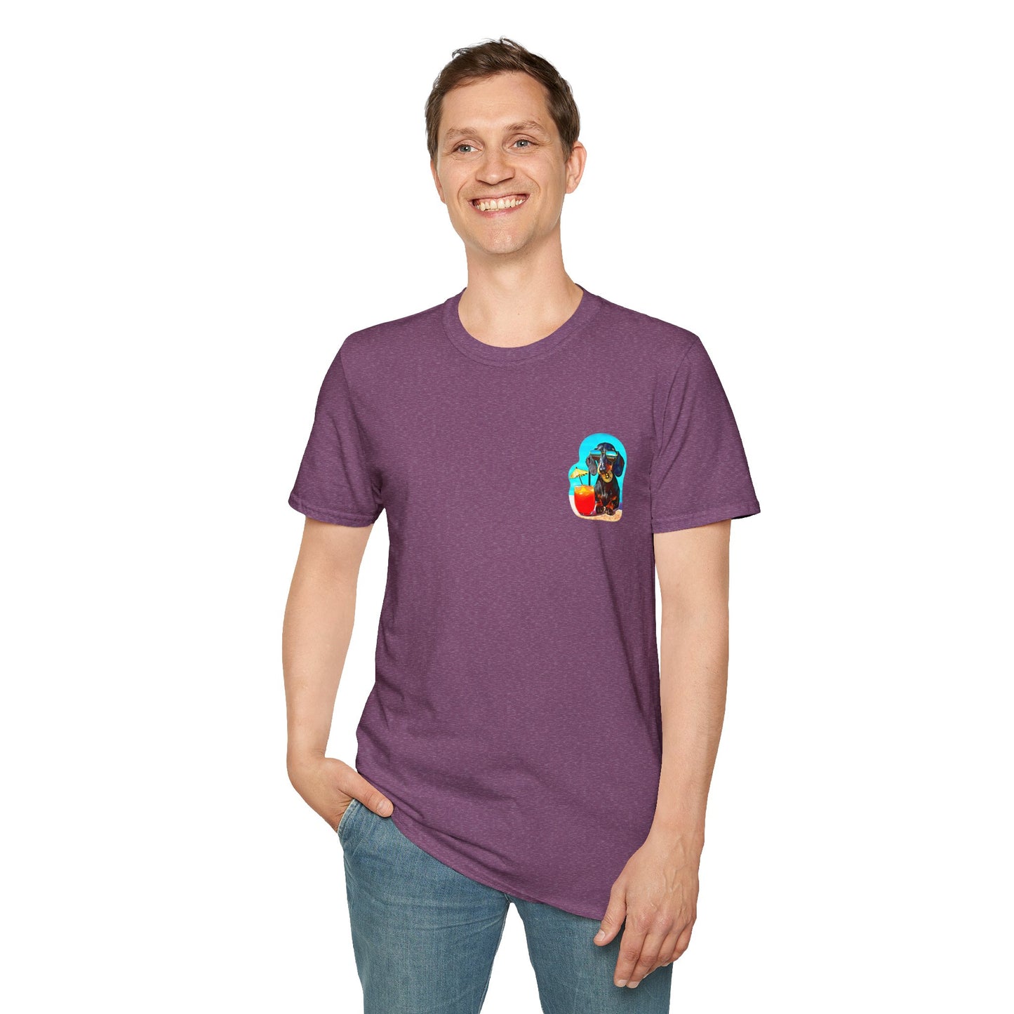 Bitcoin Dachshund Tee - Pocket & Large Back Print