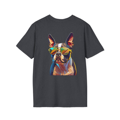 Sunny Boston Terrier Tee - Pocket & Large Back Print