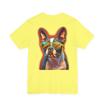 Shady Boston Terrier Tee - Pocket & Large Back Print
