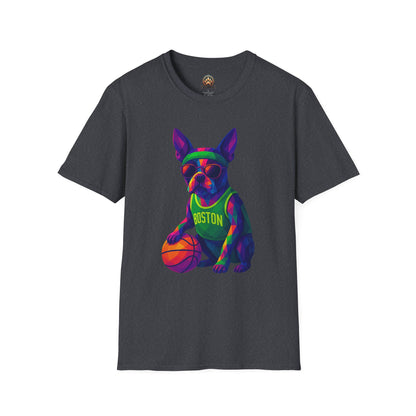 Boston Terrier Basketball Tee - Large Front Print