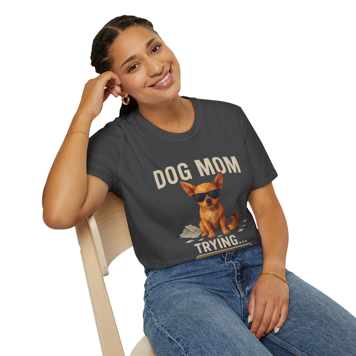 Dog Mom... Trying - Large Front Print Only