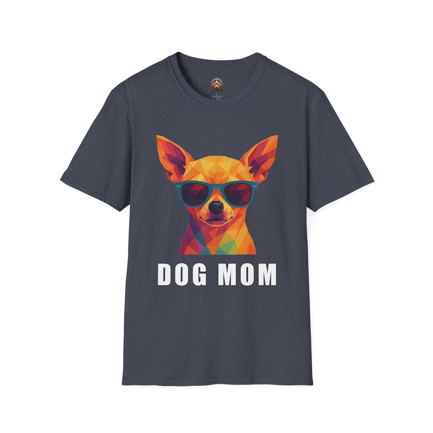 Dog Mom Tee – Polygon Chihuahua Edition - Large Front Print Only