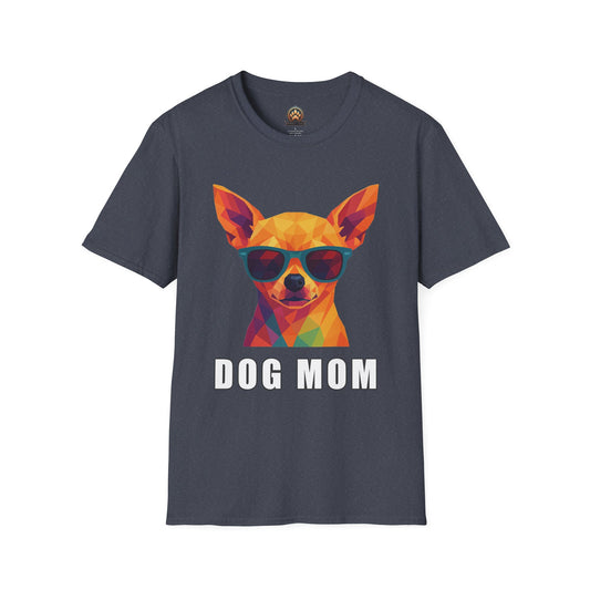 Dog Mom Tee – Polygon Chihuahua Edition - Large Front Print Only