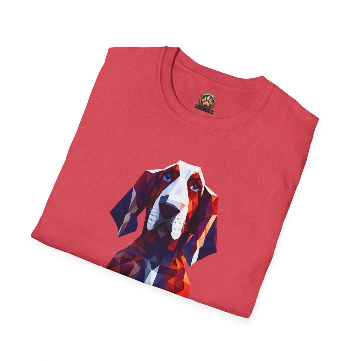 Polygon Basset Hound Tee - Large Front Print