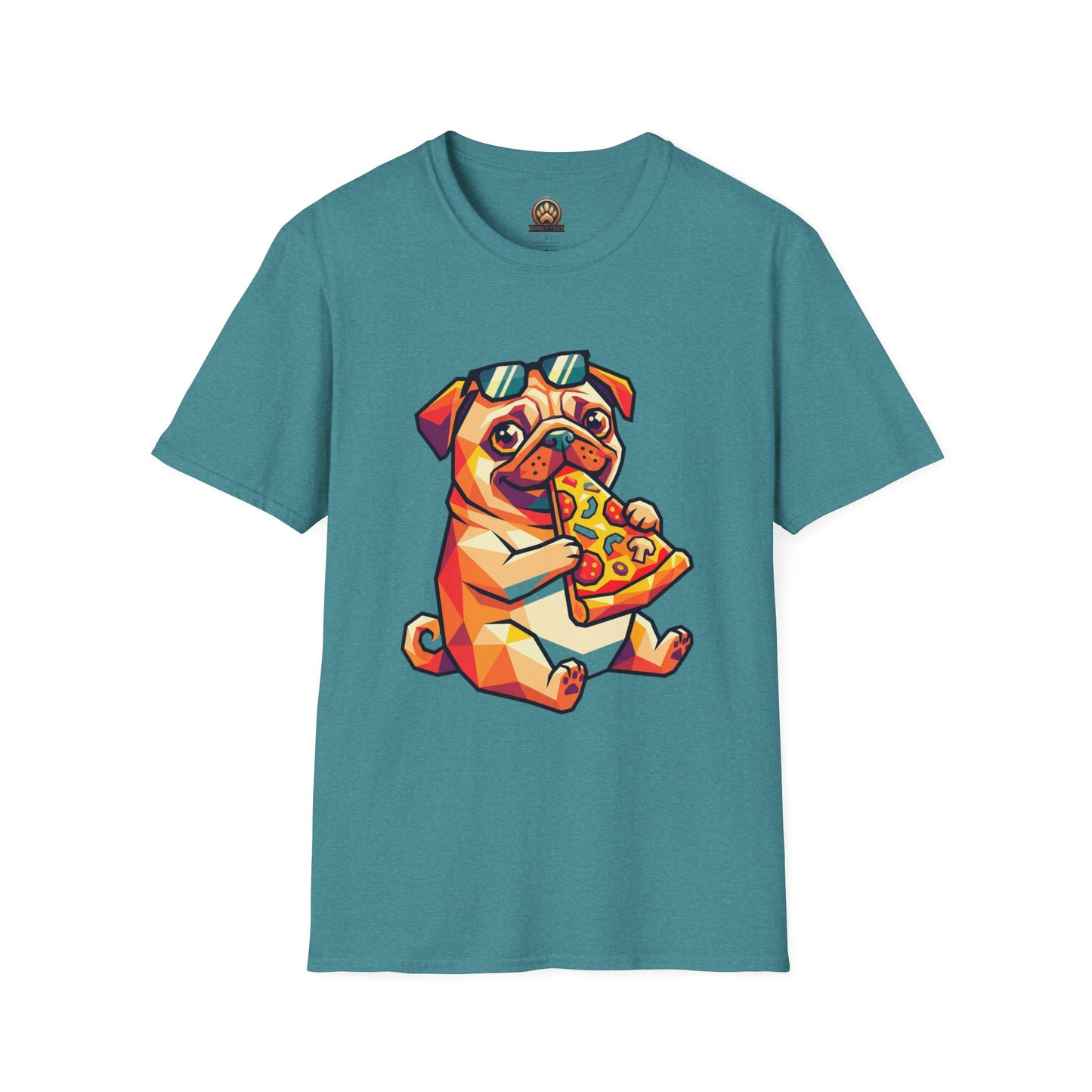 Pizza Pug Tee - Large Front Print