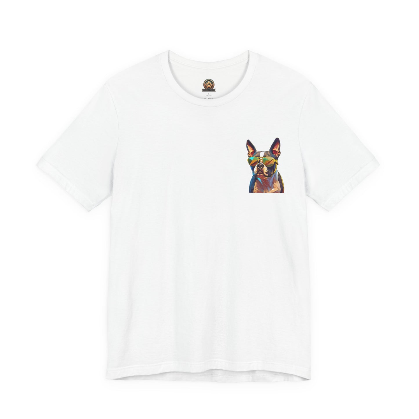 Shady Boston Terrier Tee - Pocket & Large Back Print