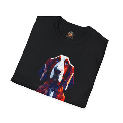 Polygon Basset Hound Tee - Large Front Print
