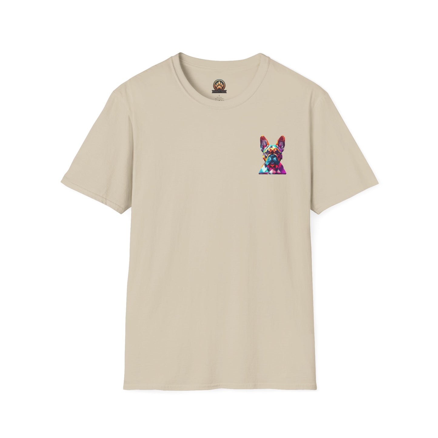 Polygon Style French Bull Dog T-Shirt - Pocket & Large Back Print
