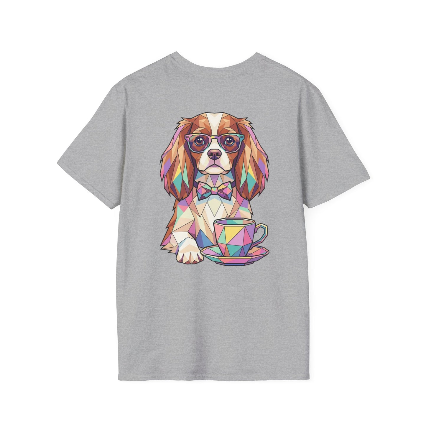 Tea Party Cavalier King Charles Tee - Pocket & Large Back Print
