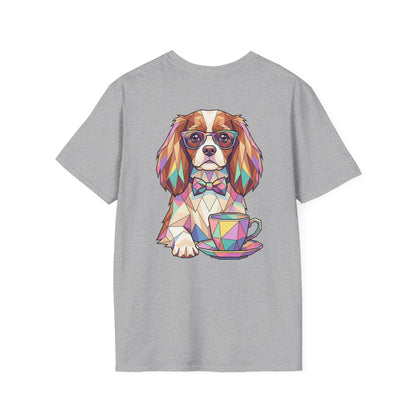 Tea Party Cavalier King Charles Tee - Pocket & Large Back Print