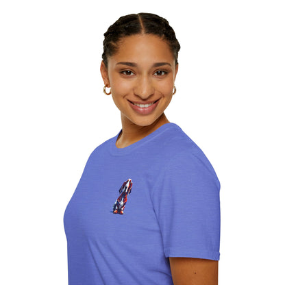 Polygon Style Pop Art Basset Hound T-Shirt - Pocket & Large Back Print