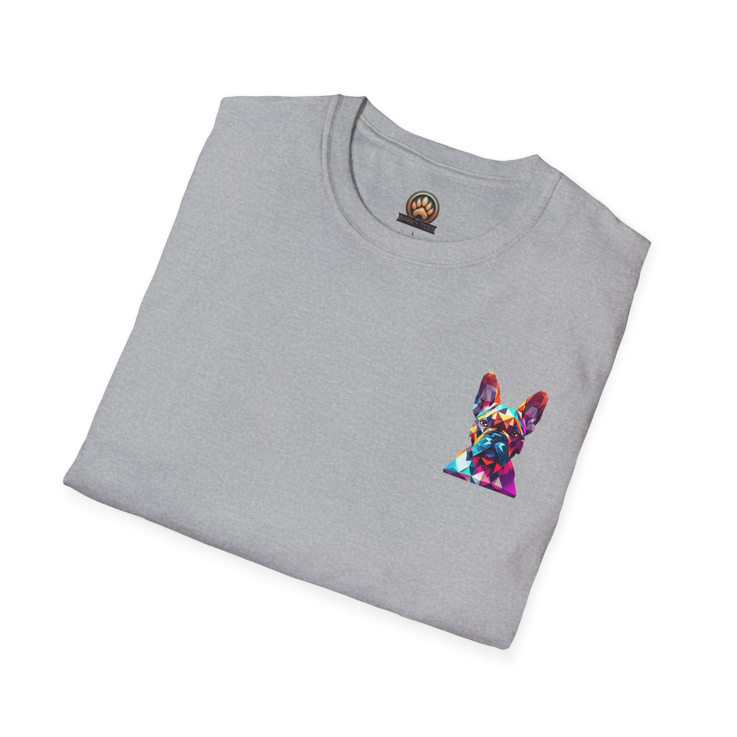 Polygon Style French Bull Dog T-Shirt - Pocket & Large Back Print