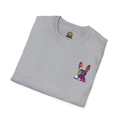 Polygon Style French Bull Dog T-Shirt - Pocket & Large Back Print