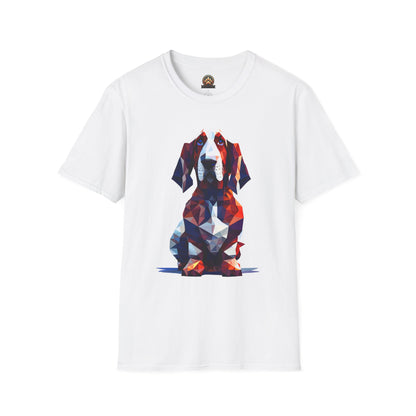 Polygon Basset Hound Tee - Large Front Print
