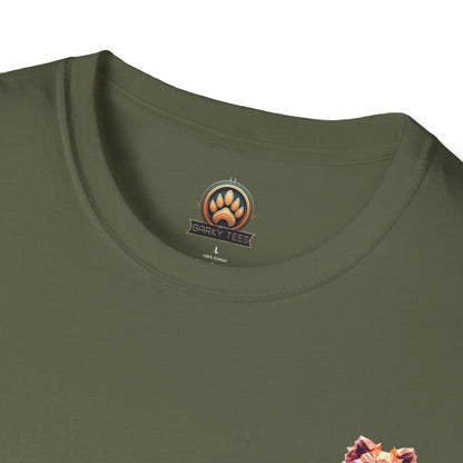 Polygon Pomeranian Dog T-Shirt - Pocket & Large Back Print