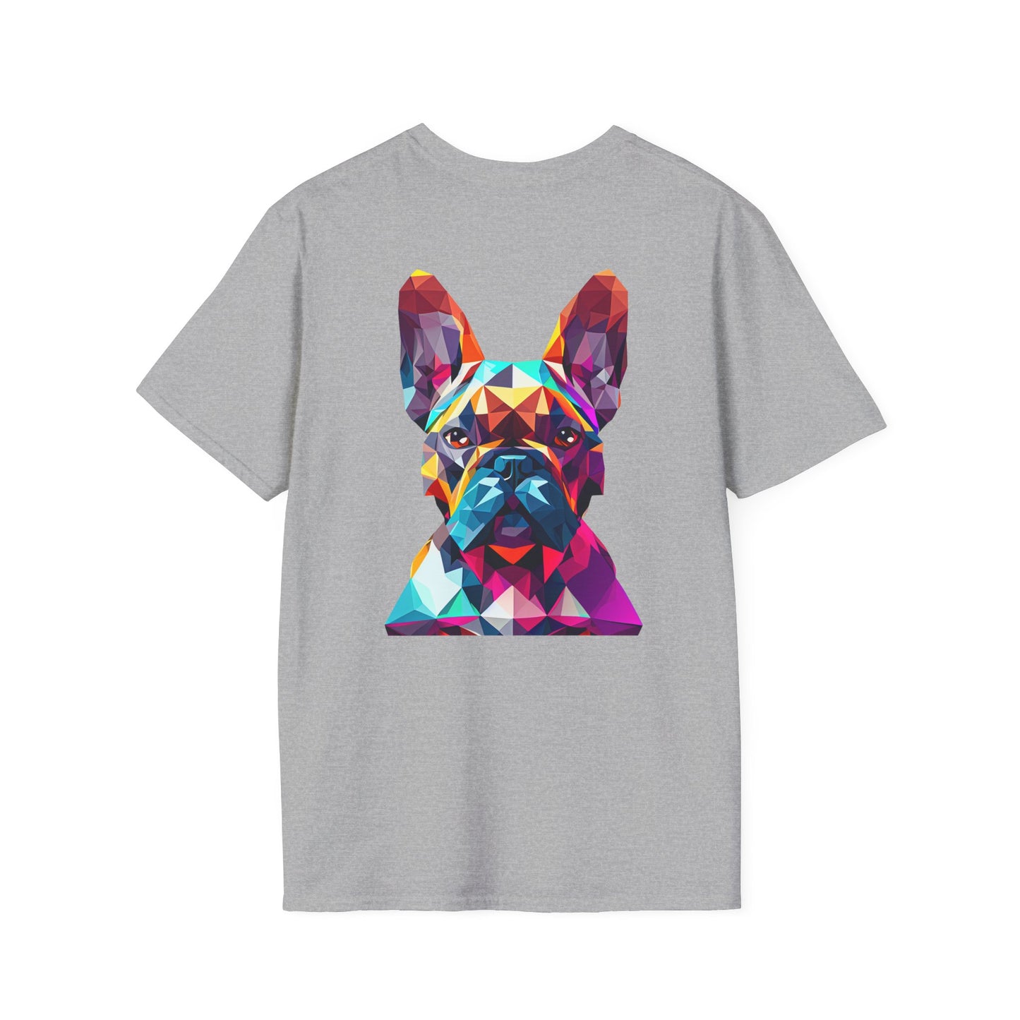 Polygon Style French Bull Dog T-Shirt - Pocket & Large Back Print