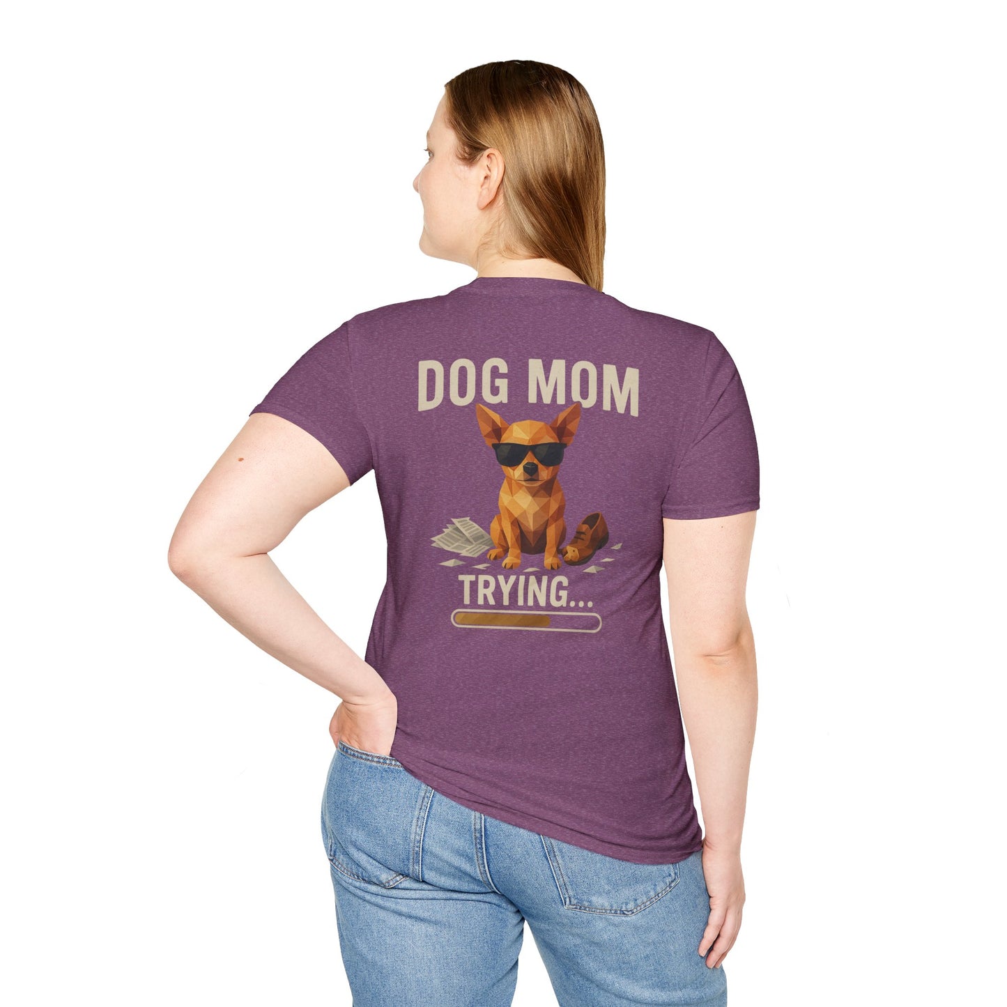 Dog Mom... Trying - Pocket Logo and Large Back Print