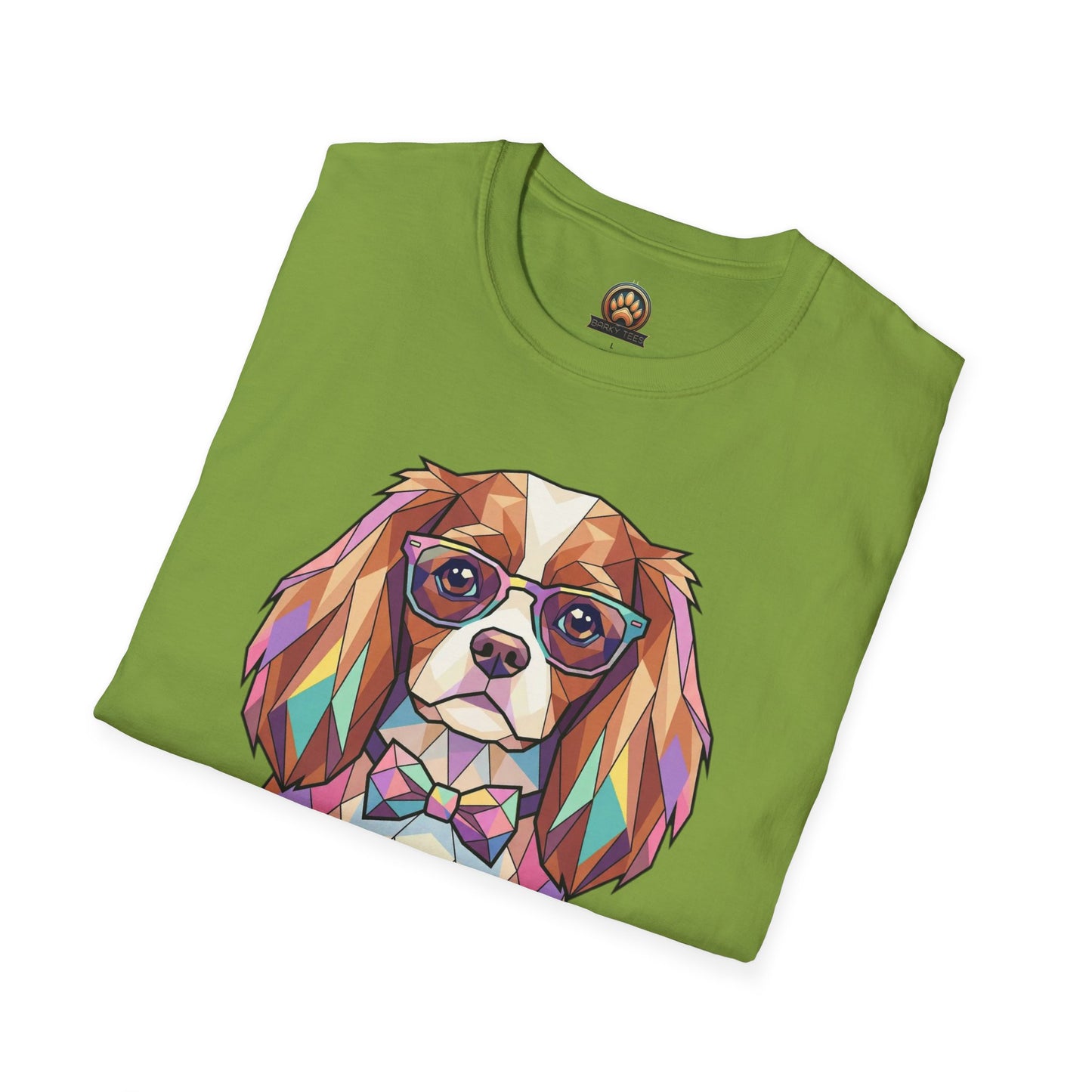 Tea Party Cavalier King Charles Tee - Large Front Print