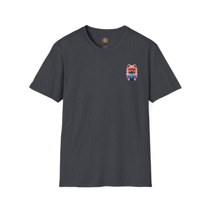 Polygon Pomeranian Dog T-Shirt - Pocket & Large Back Print