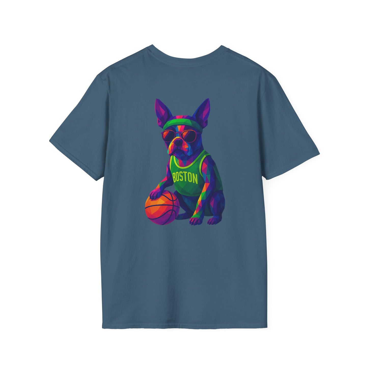 Boston Terrier Basketball Tee - Pocket & Large Back Print